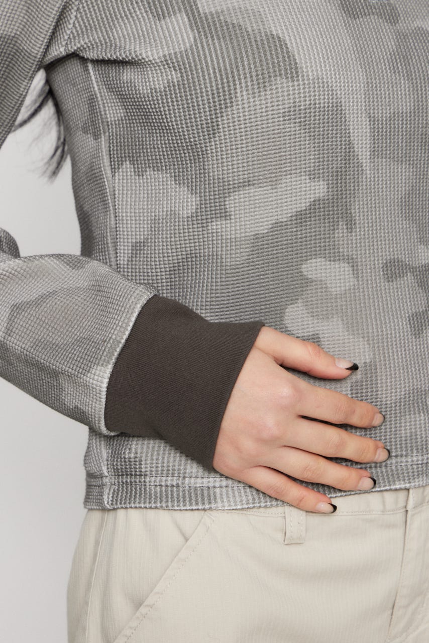 CAMOUFLAGE CUT トップス GRY FREE