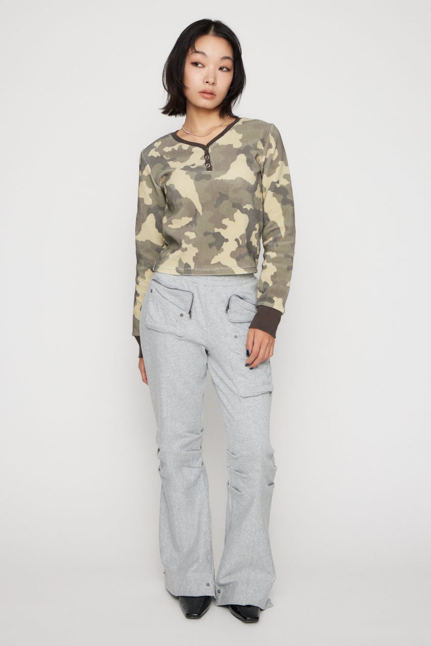 CAMOUFLAGE CUT トップス KHA FREE