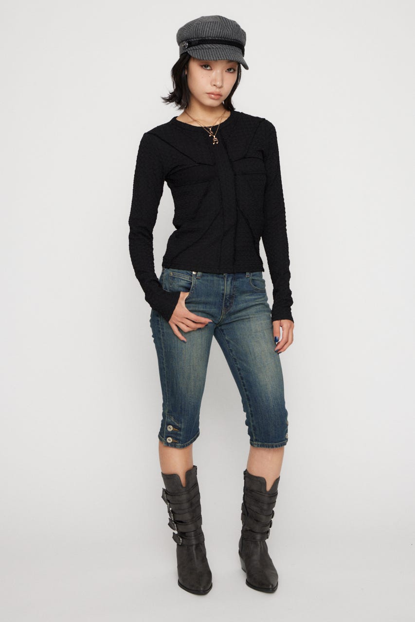 UNION JACK CUT トップス BLK FREE