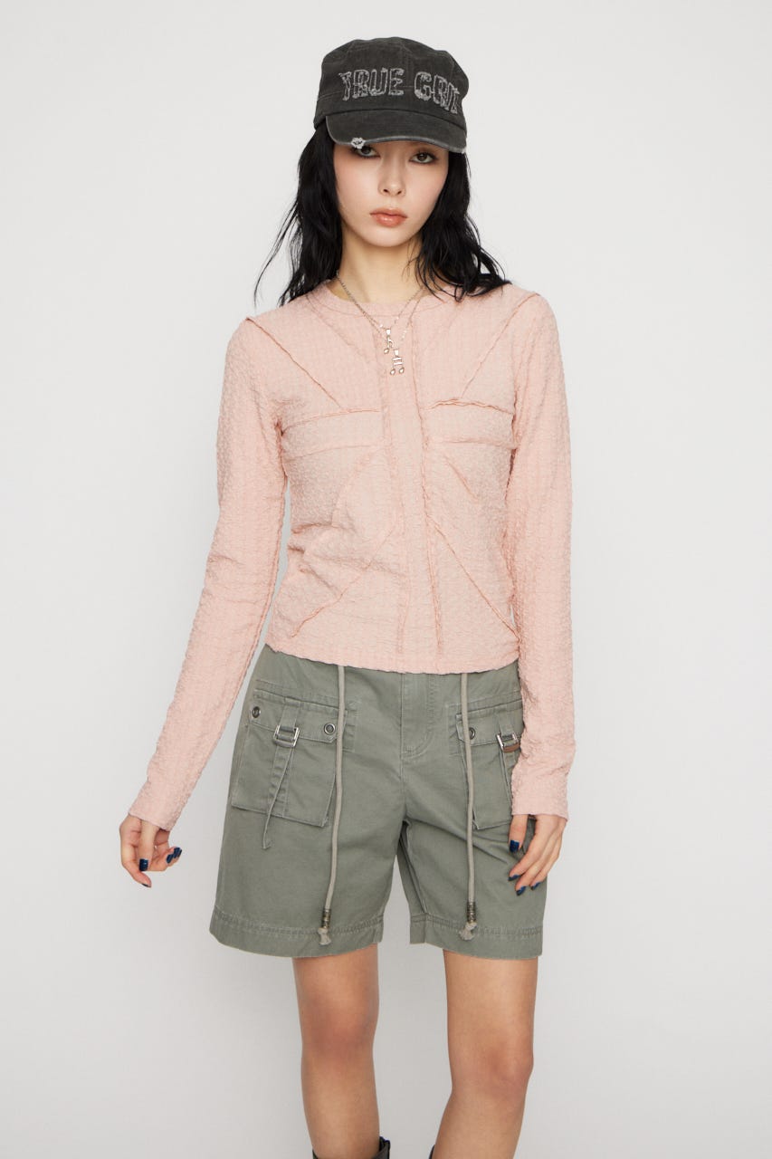 UNION JACK CUT トップス L/PNK FREE