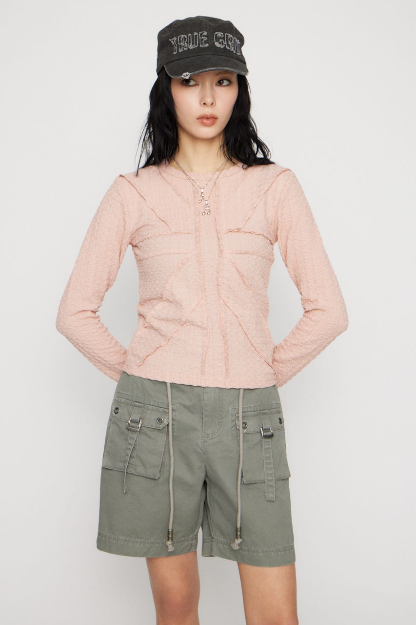 UNION JACK CUT トップス L/PNK FREE