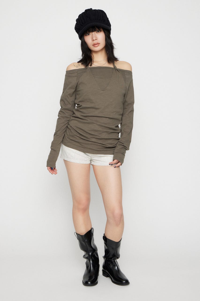 HALTER NECK CUT チュニック KHA FREE