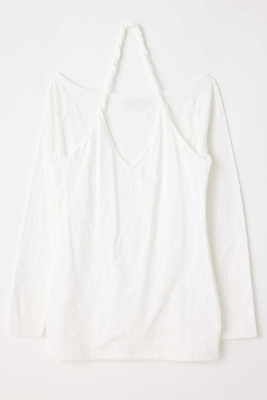 HALTER NECK CUT チュニック WHT FREE