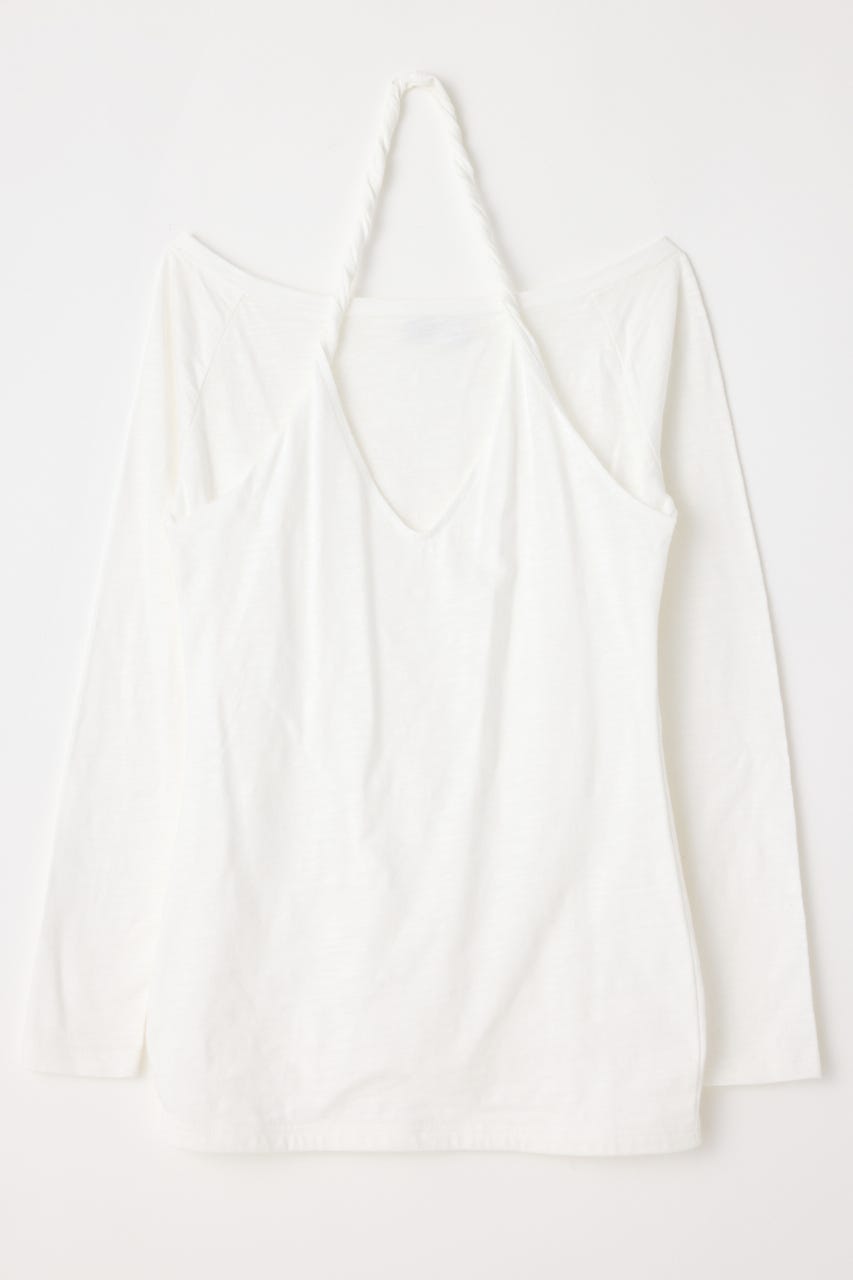 HALTER NECK CUT チュニック WHT FREE