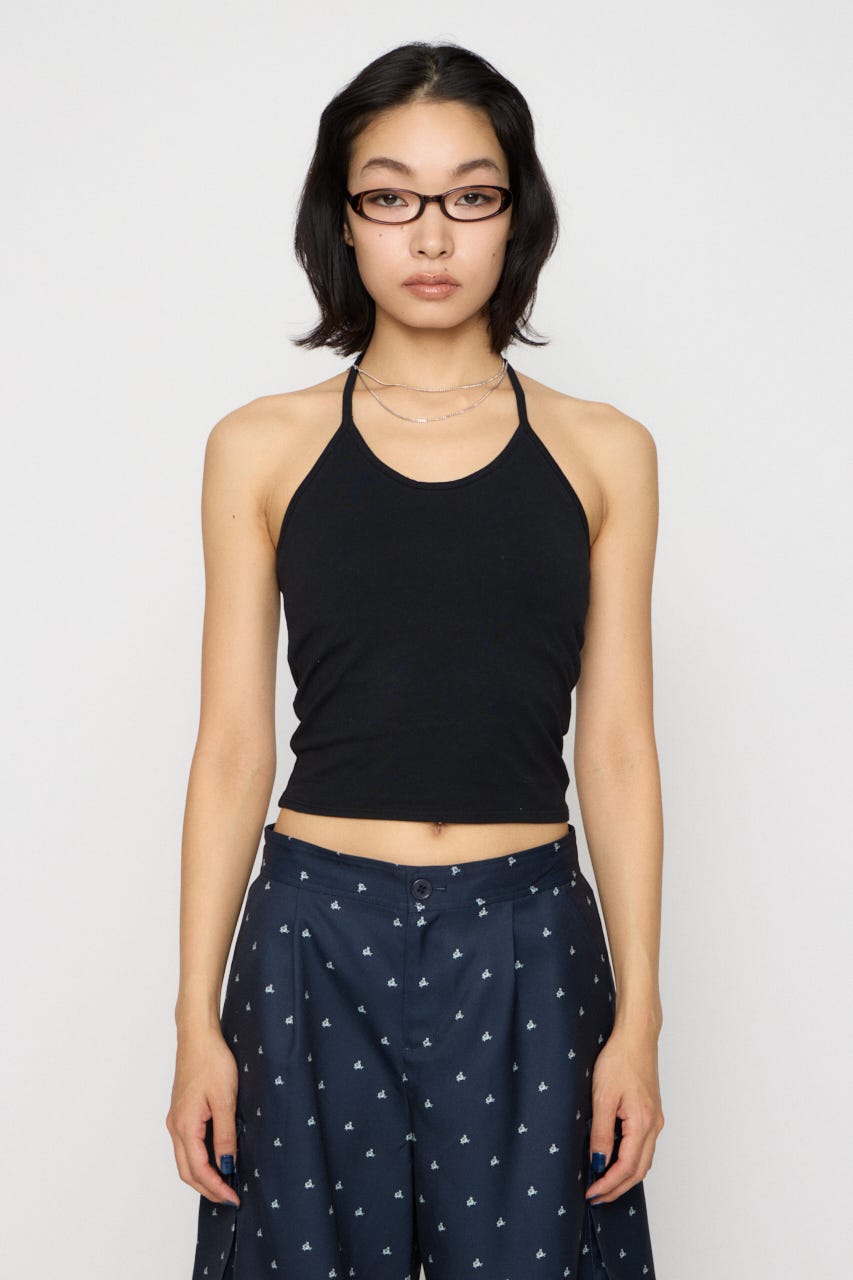 HALTER NECK CUP キャミソール BLK FREE