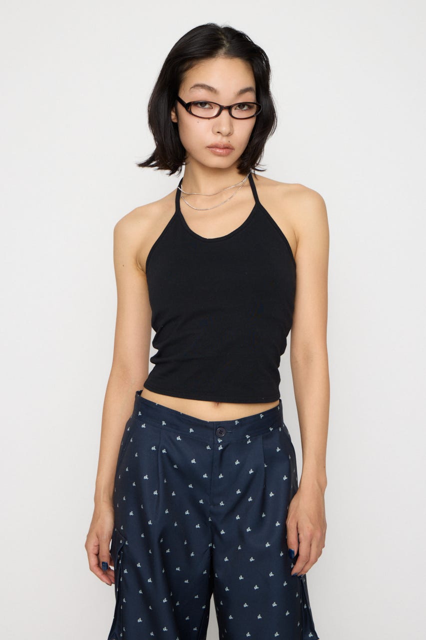 HALTER NECK CUP キャミソール BLK FREE