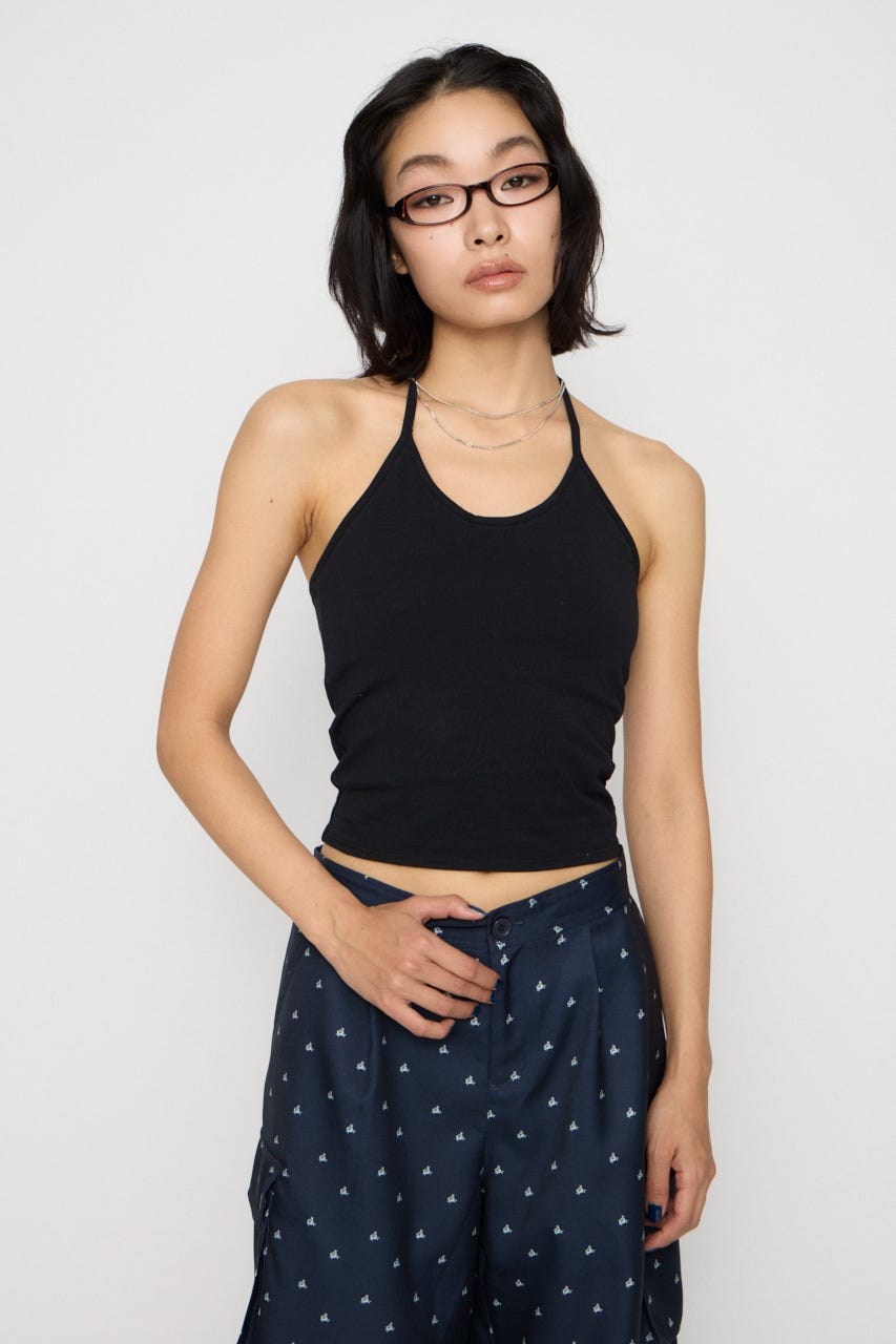 HALTER NECK CUP キャミソール BLK FREE