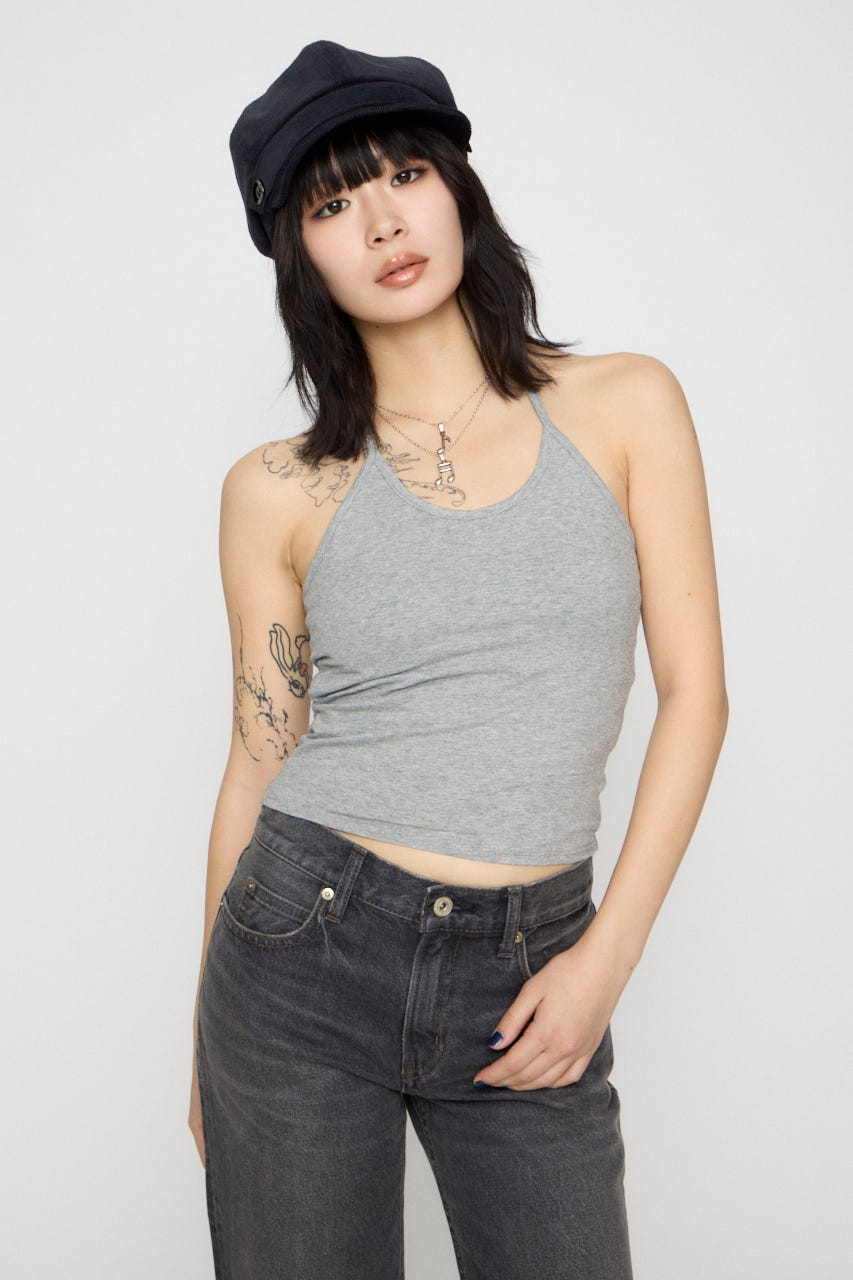 HALTER NECK CUP キャミソール GRY FREE