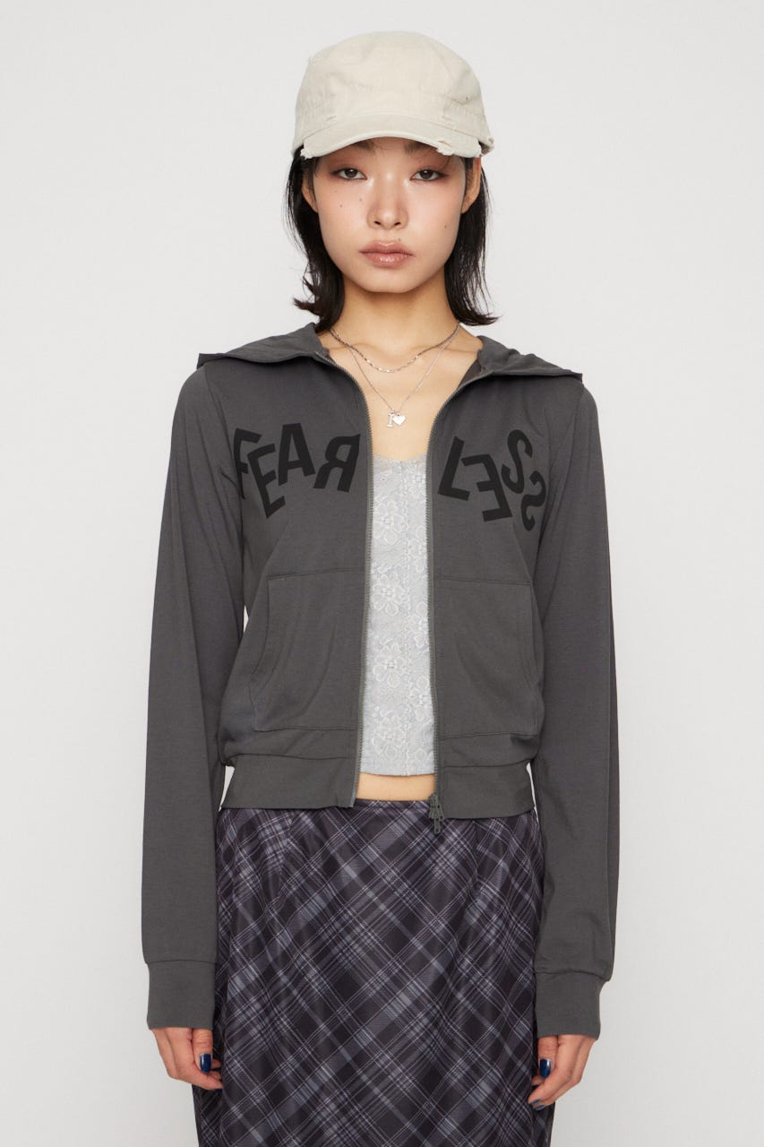 LETTERING  PRINT LIGHT パーカー C.GRY FREE