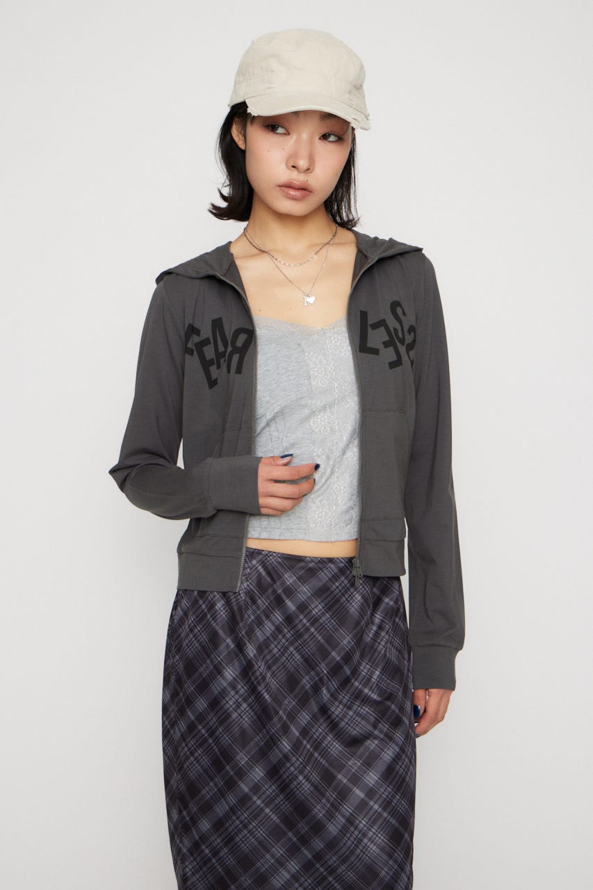 LETTERING  PRINT LIGHT パーカー C.GRY FREE