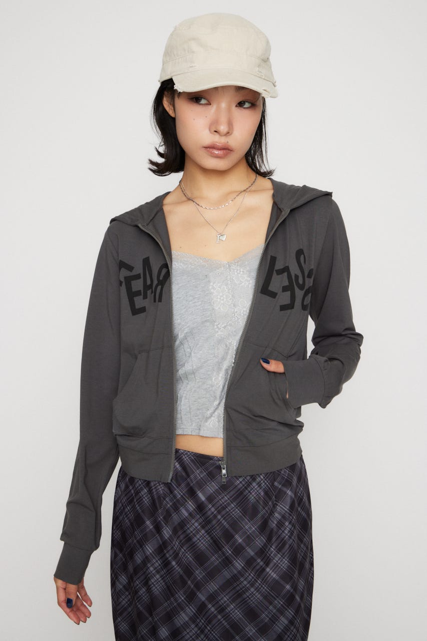 LETTERING  PRINT LIGHT パーカー C.GRY FREE