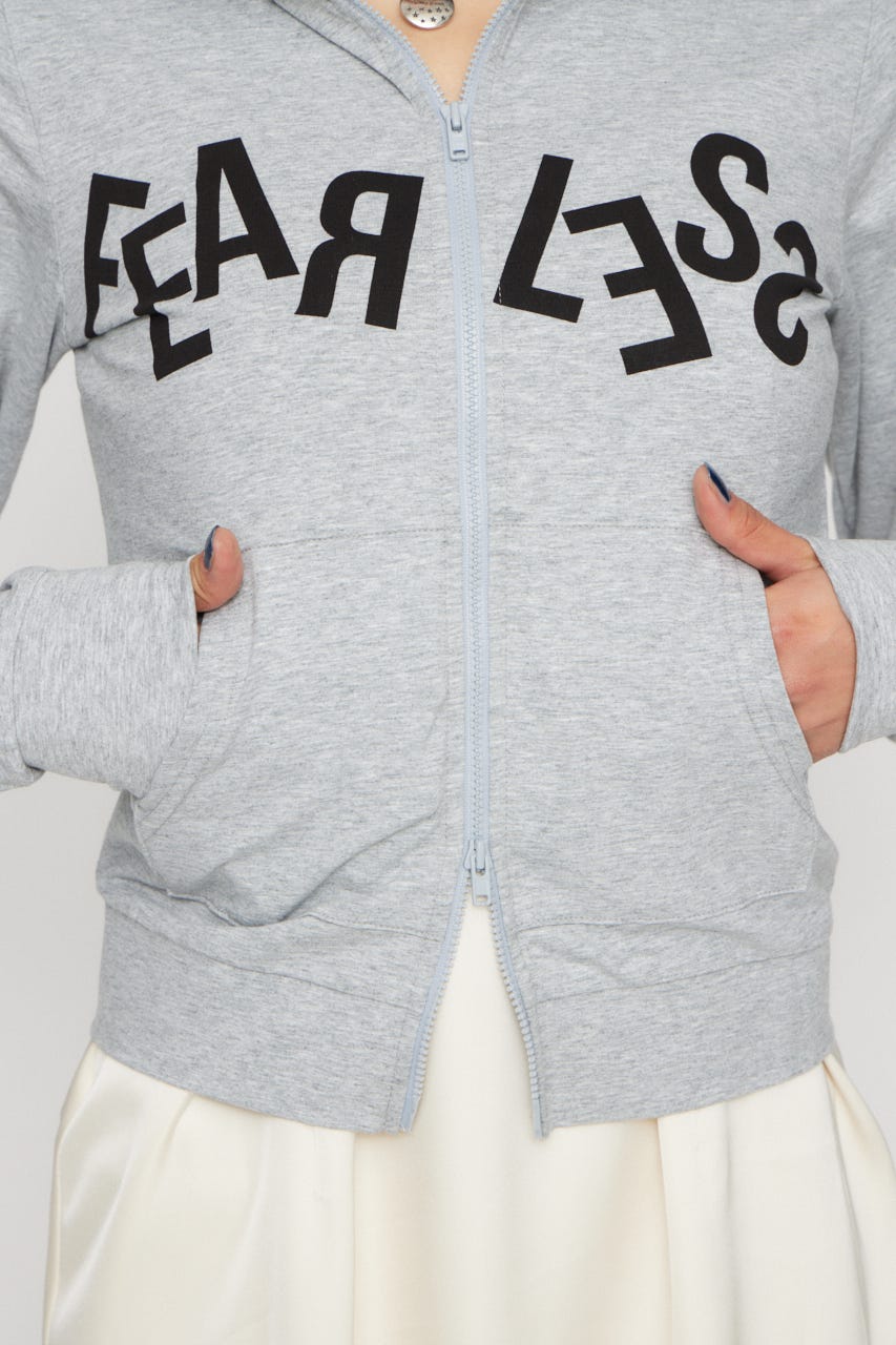 LETTERING  PRINT LIGHT パーカー T.GRY FREE