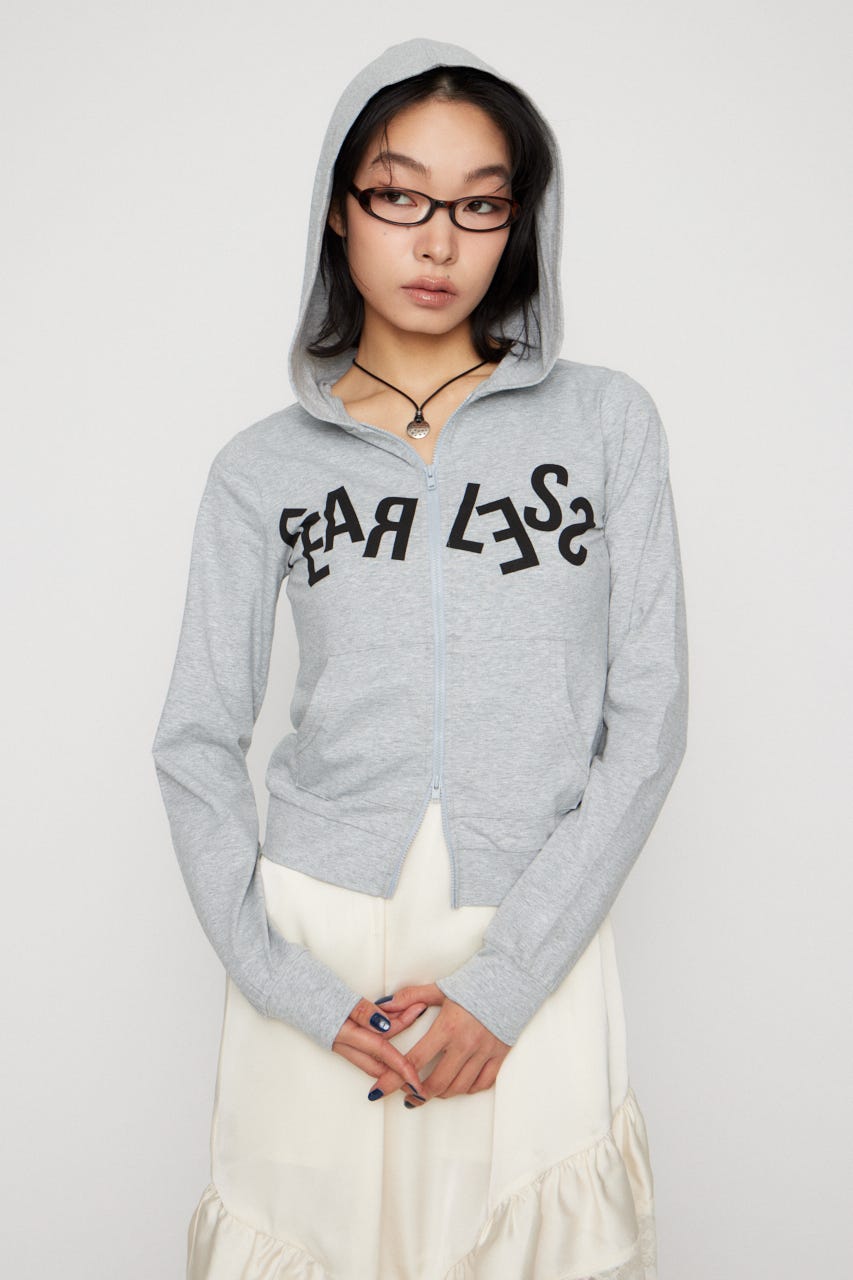 LETTERING  PRINT LIGHT パーカー T.GRY FREE