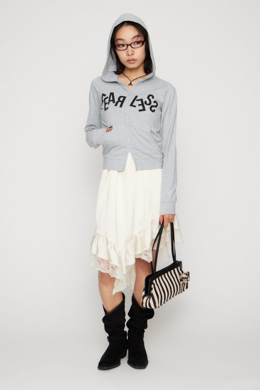 LETTERING  PRINT LIGHT パーカー T.GRY FREE