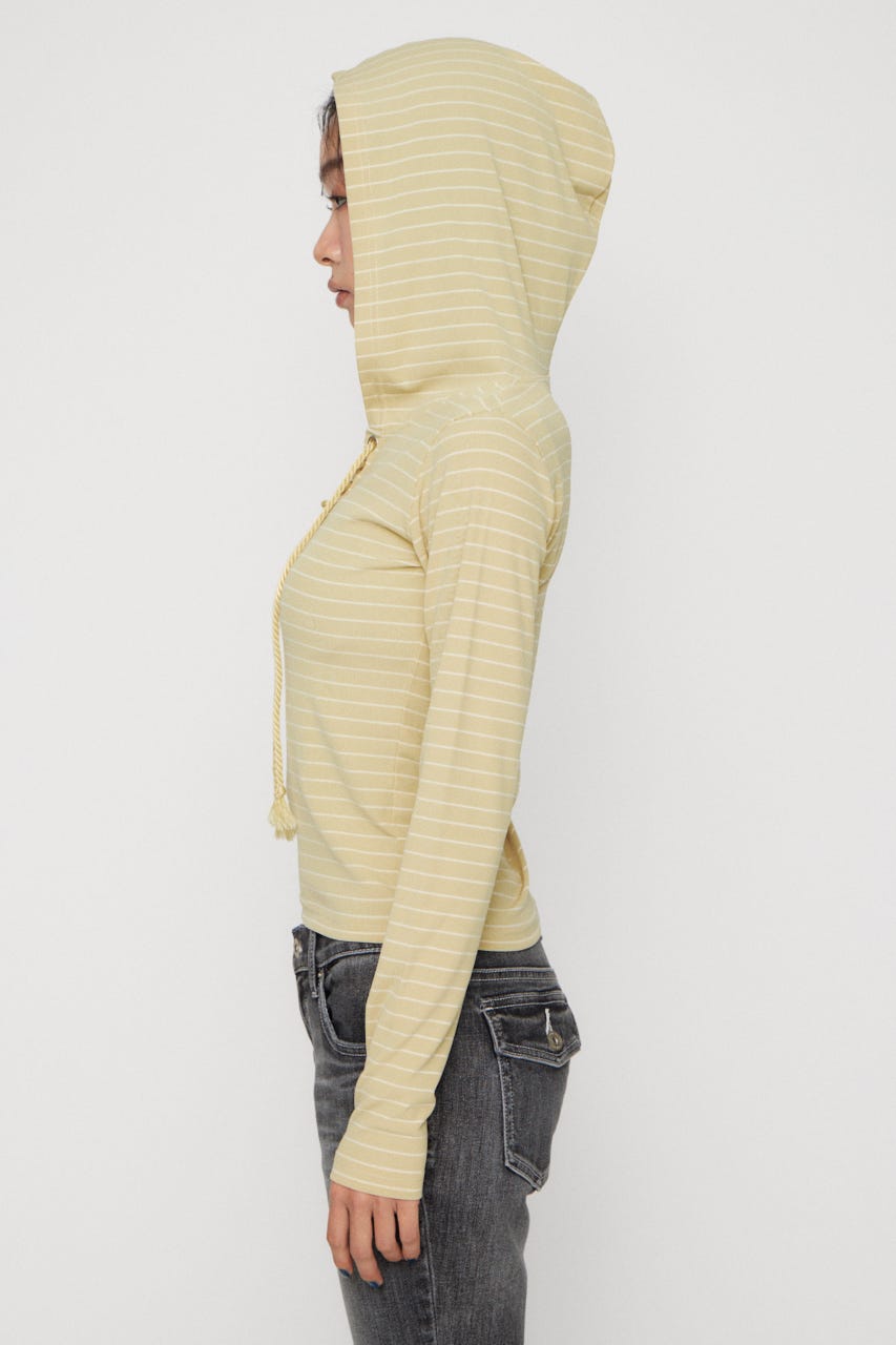 LACE UP HOODIE トップス L/YEL FREE