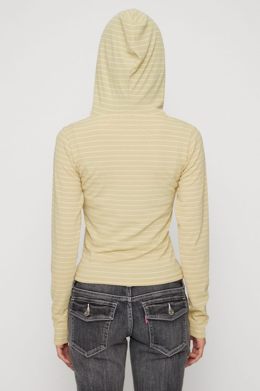 LACE UP HOODIE トップス L/YEL FREE