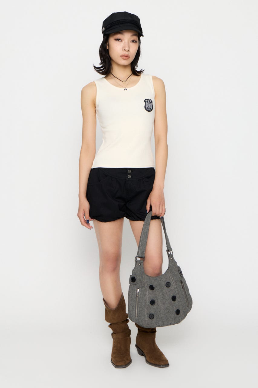 WAPPEN RIB タンクトップ O/WHT FREE