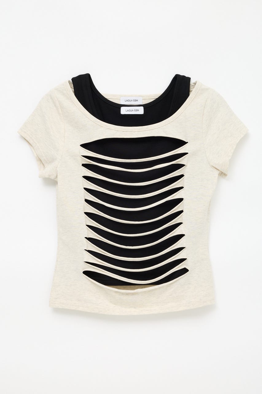 CUTTING 2PIECE トップス IVOY FREE