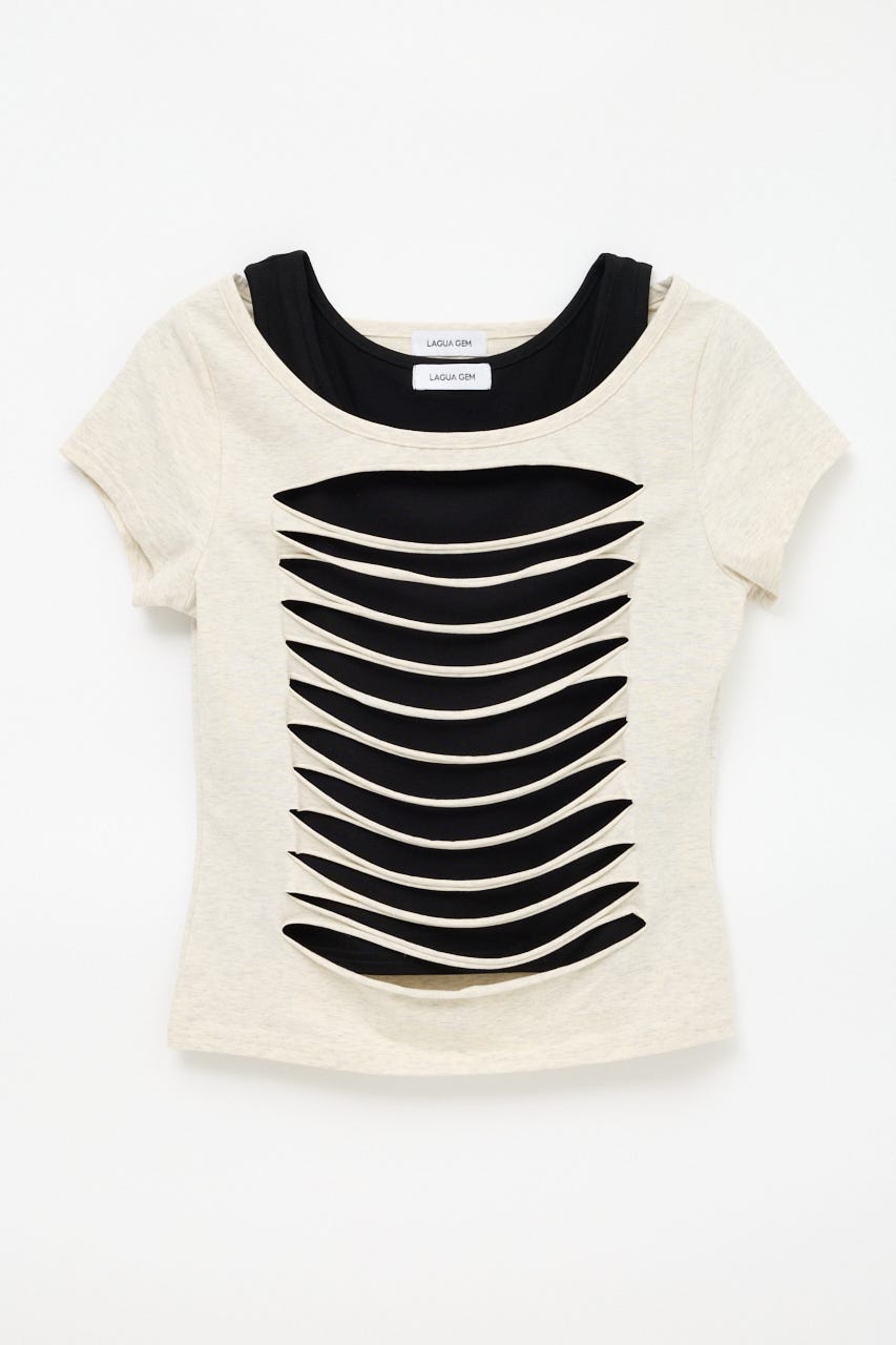 LAGUA GEM | CUTTING 2PIECE トップス (Tシャツ・カットソー(半袖