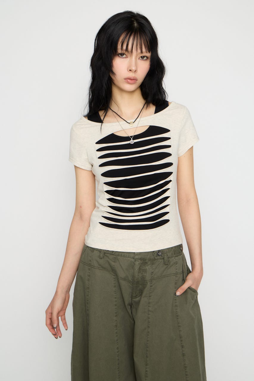 CUTTING 2PIECE トップス IVOY FREE