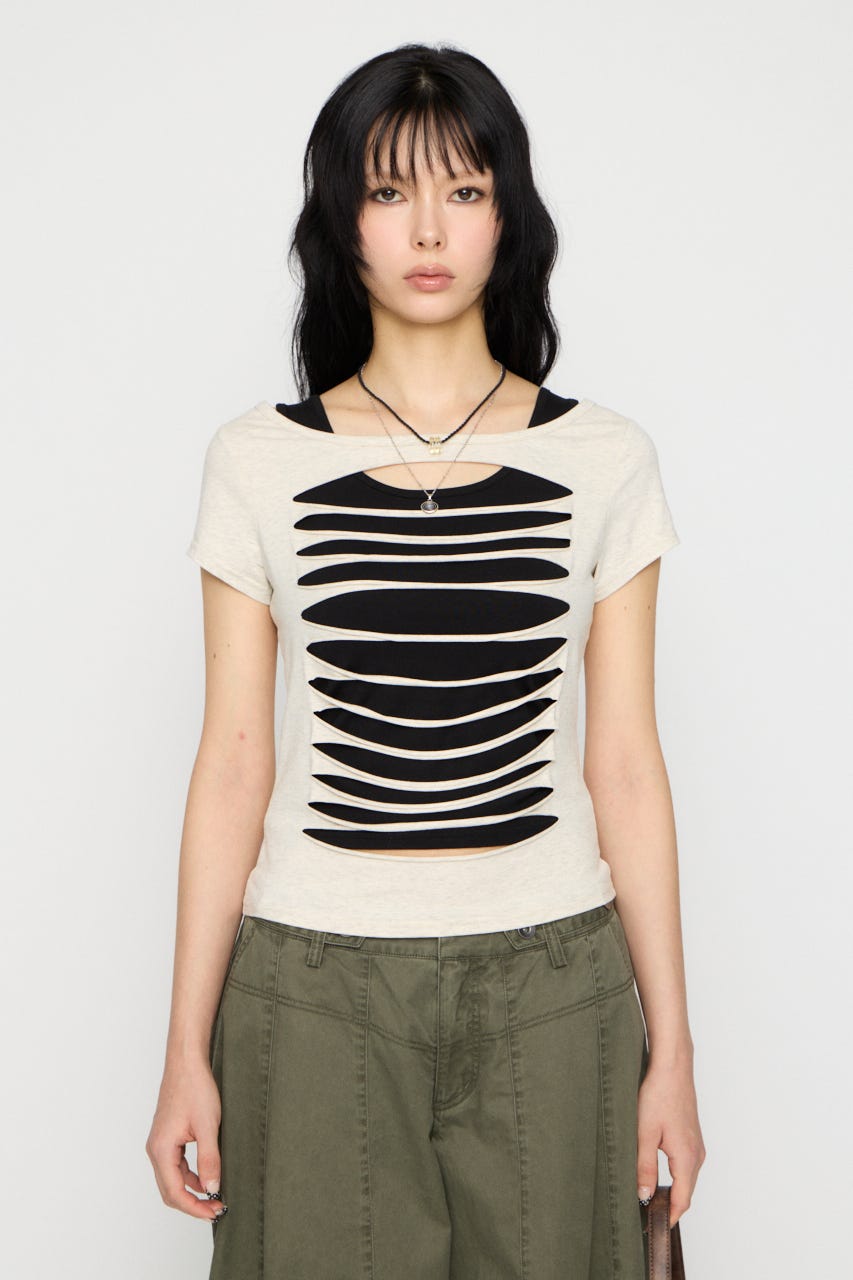 LAGUA GEM | CUTTING 2PIECE トップス (Tシャツ・カットソー(半袖