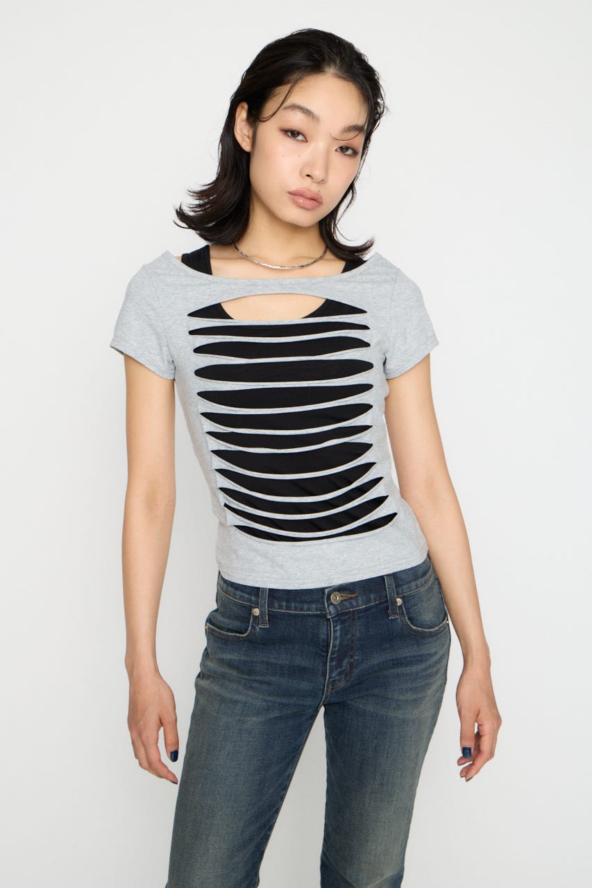 LAGUA GEM | CUTTING 2PIECE トップス (Tシャツ・カットソー(半袖