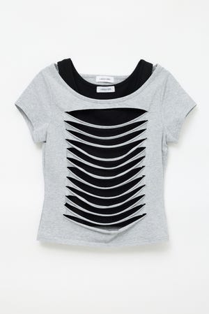 CUTTING 2PIECE トップス