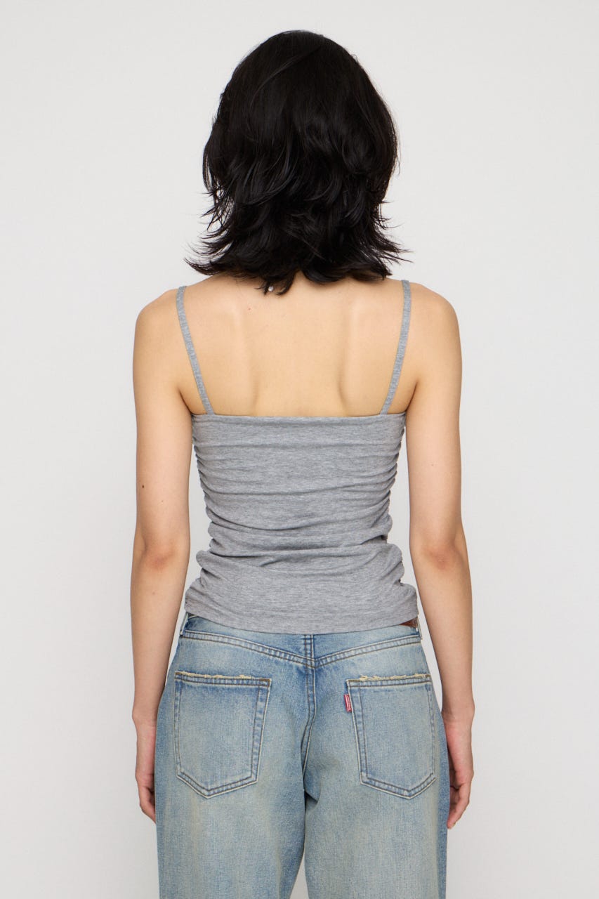 ASYMMETRY SHIRRING キャミソール T.GRY FREE