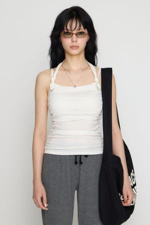 ASYMMETRY SHIRRING キャミソール