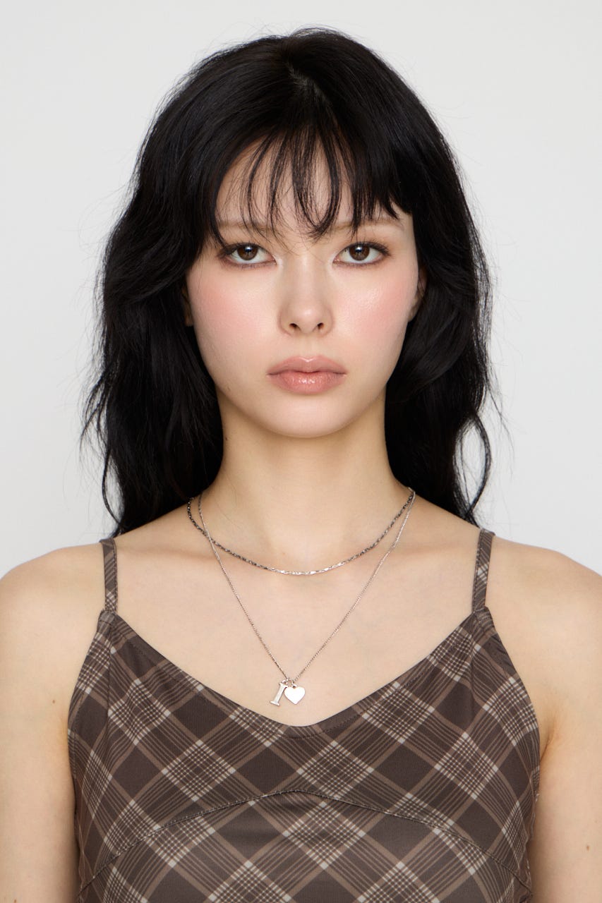 CHECK LACE CAMI トップス BRN FREE