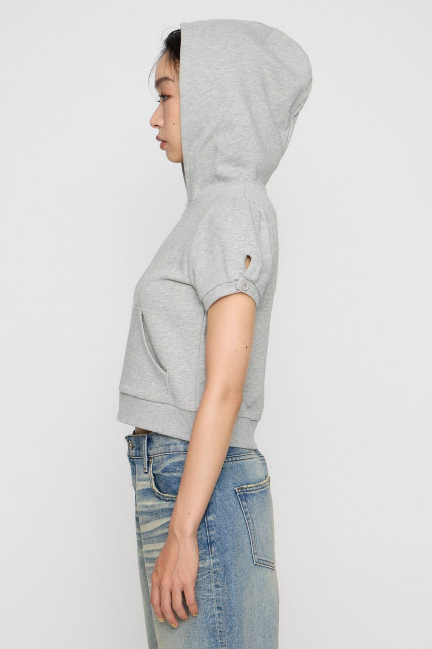 PUFF SLEEVE ZIP トップス GRY FREE
