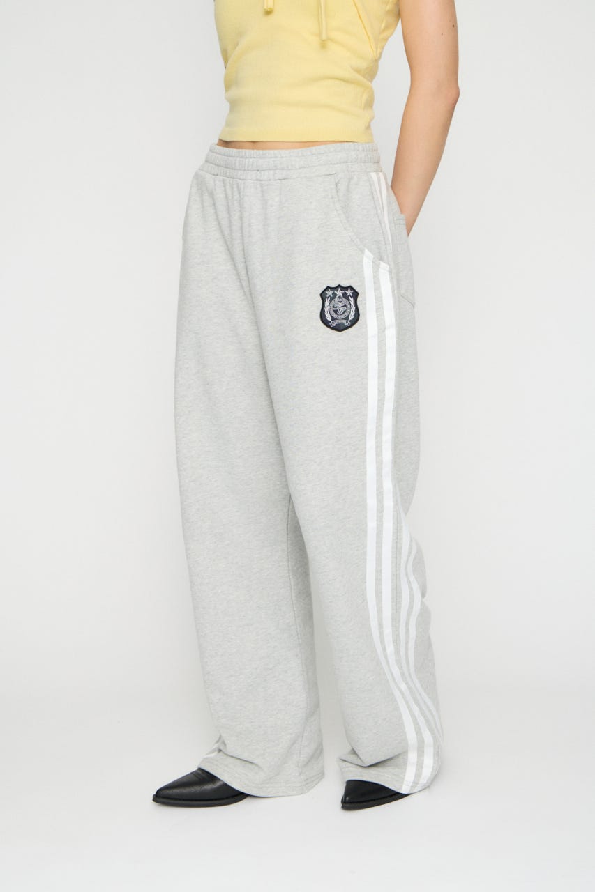 SIDE LINE WAPPEN SWEAT パンツ T.GRY S