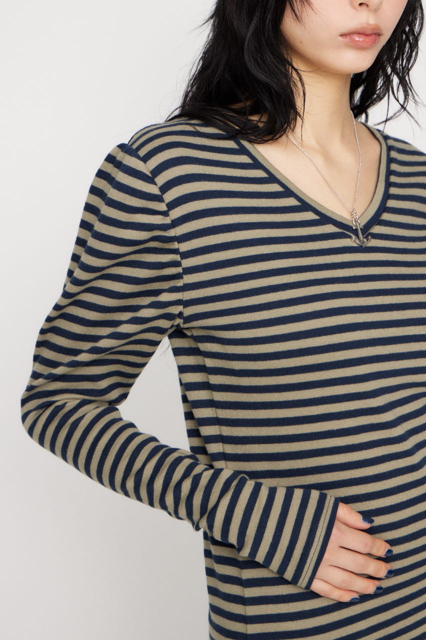 PUFF SLEEVE CUT ミニワンピース M/NVY M