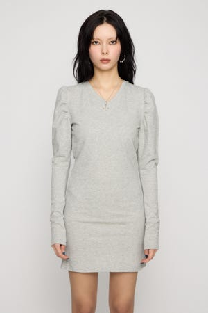 PUFF SLEEVE CUT ミニワンピース
