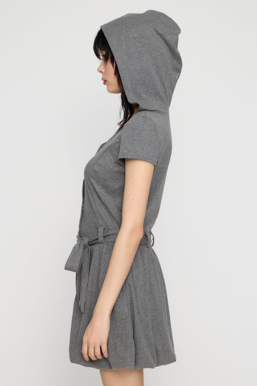 PUFF SLEEVE BALLOON ミニワンピース T.GRY S