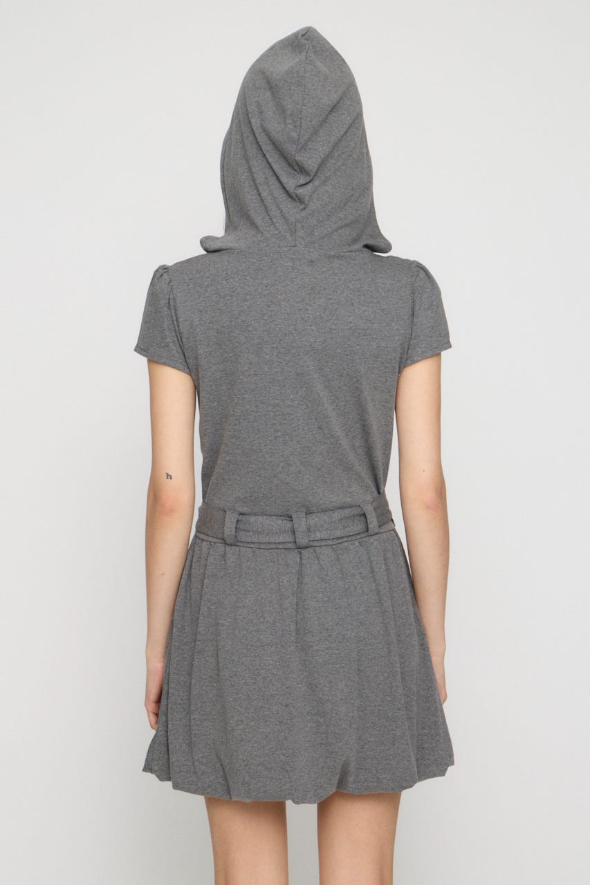 PUFF SLEEVE BALLOON ミニワンピース T.GRY S