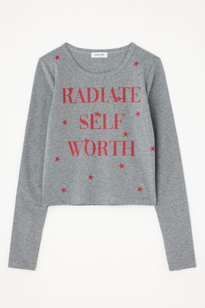 STAR LETTERING PRINT トップス