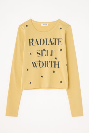 STAR LETTERING PRINT トップス