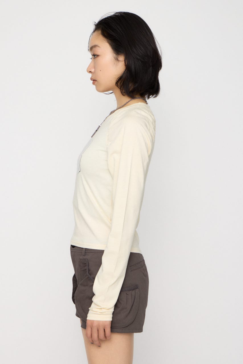 PUFF SLEEVE NUMBER トップス IVOY FREE