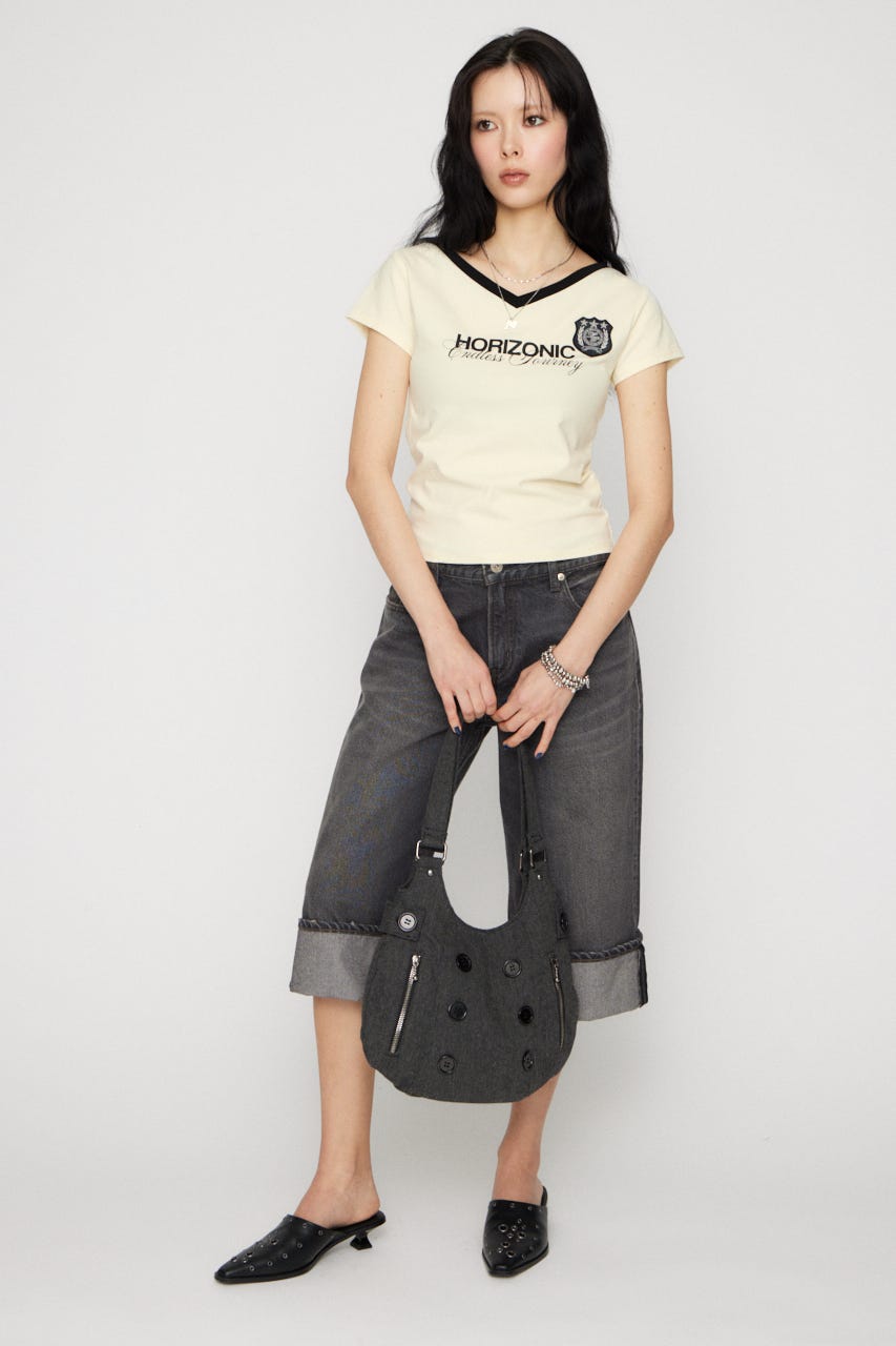 WAPPEN PRINT CUT トップス IVOY FREE