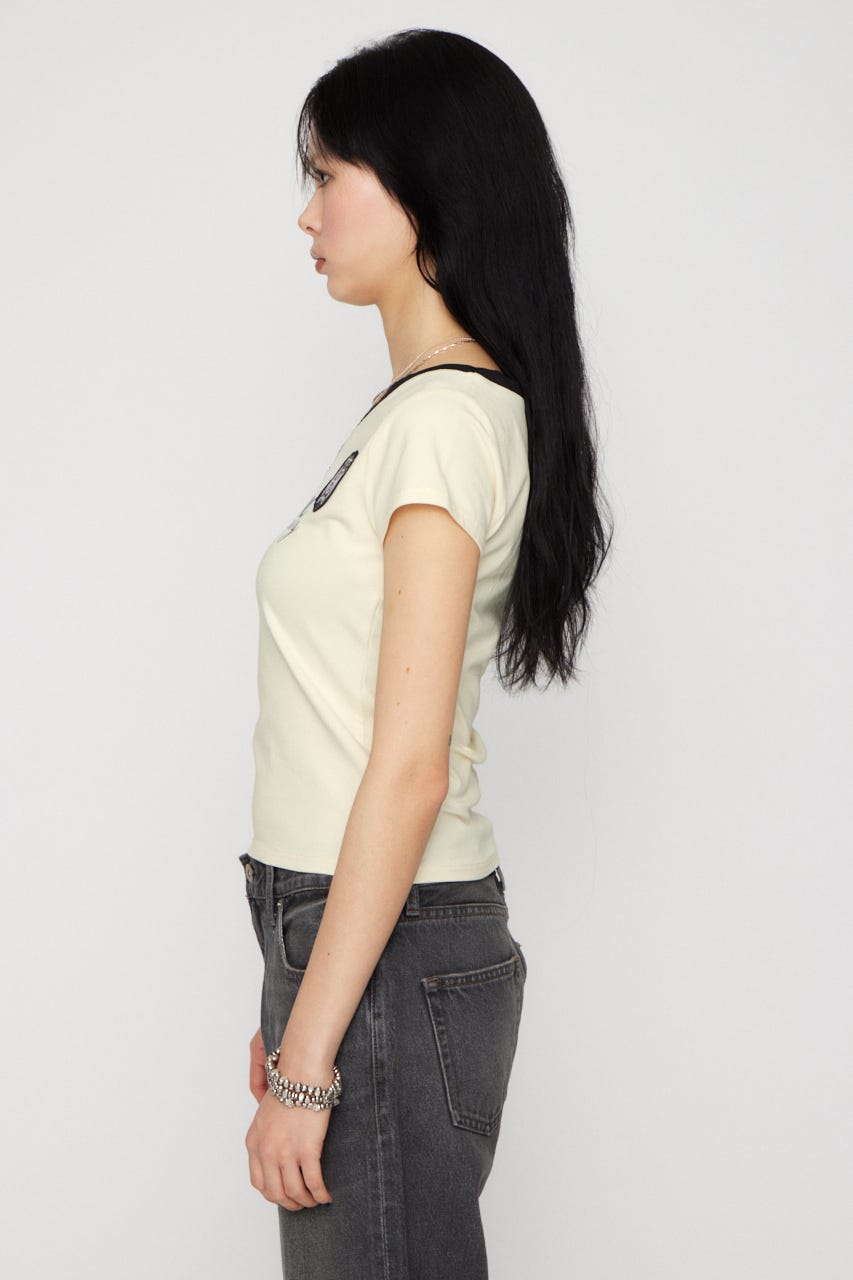 WAPPEN PRINT CUT トップス IVOY FREE