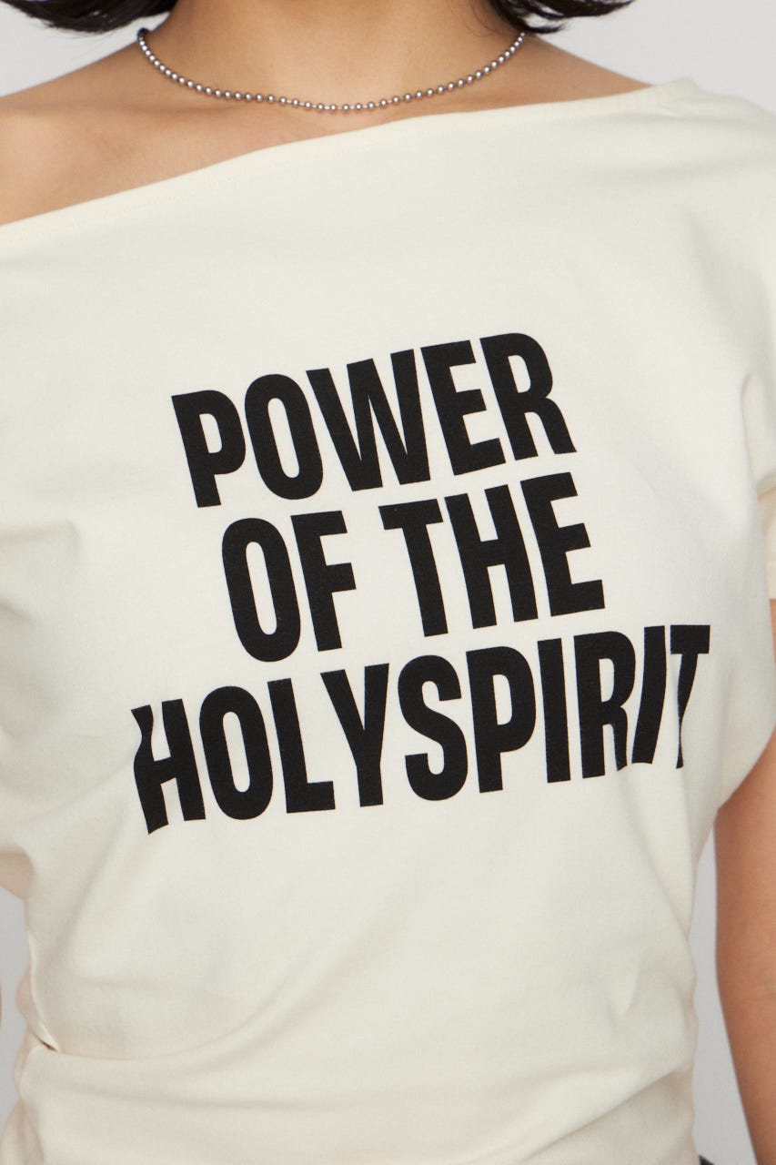 SHOULDER RIBBON PRINT トップス IVOY FREE