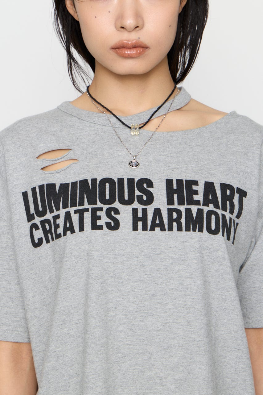 CRASH LETTER OVER Tシャツ T.GRY FREE