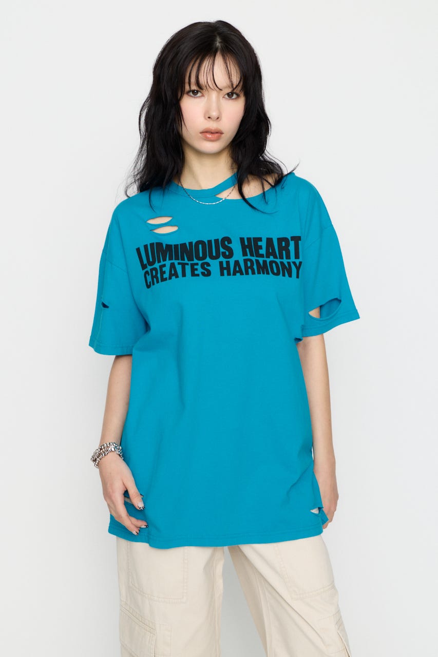 CRASH LETTER OVER Tシャツ TQ FREE