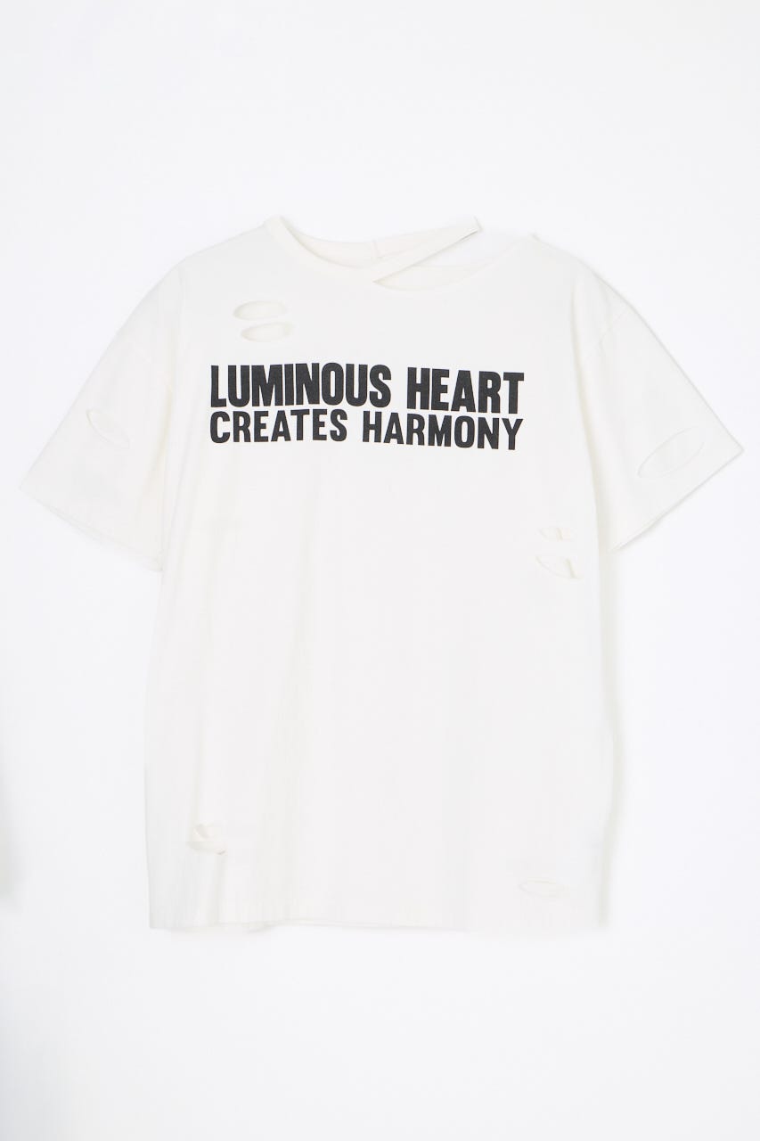 CRASH LETTER OVER Tシャツ WHT FREE