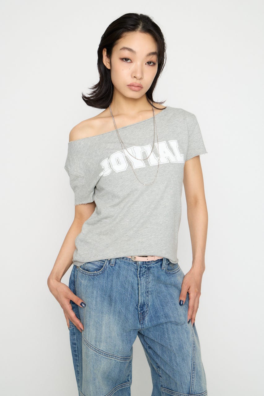 LOOSEY PRINT CUT トップス T.GRY FREE