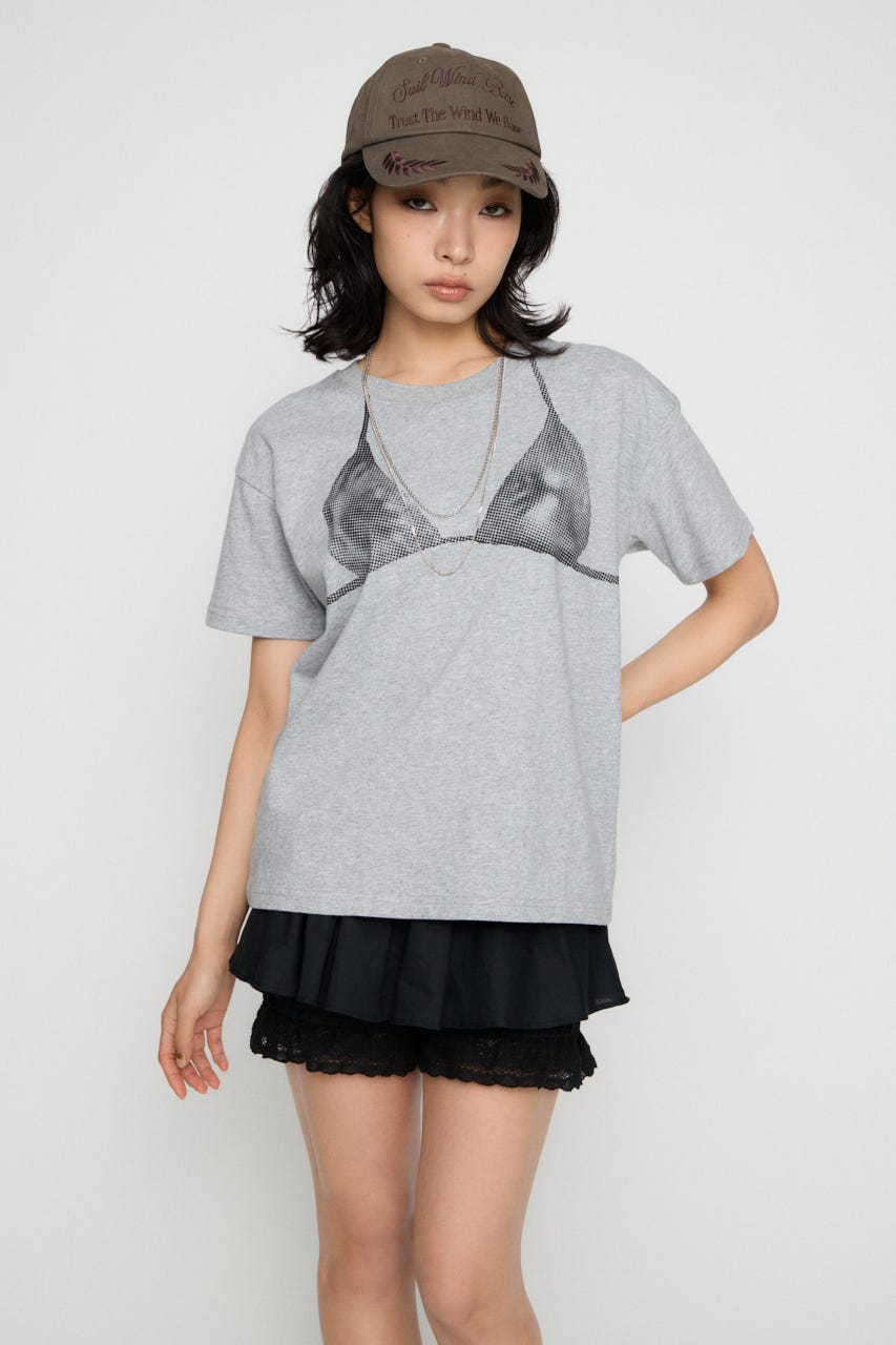 HALFTONE BRA トップス T.GRY FREE