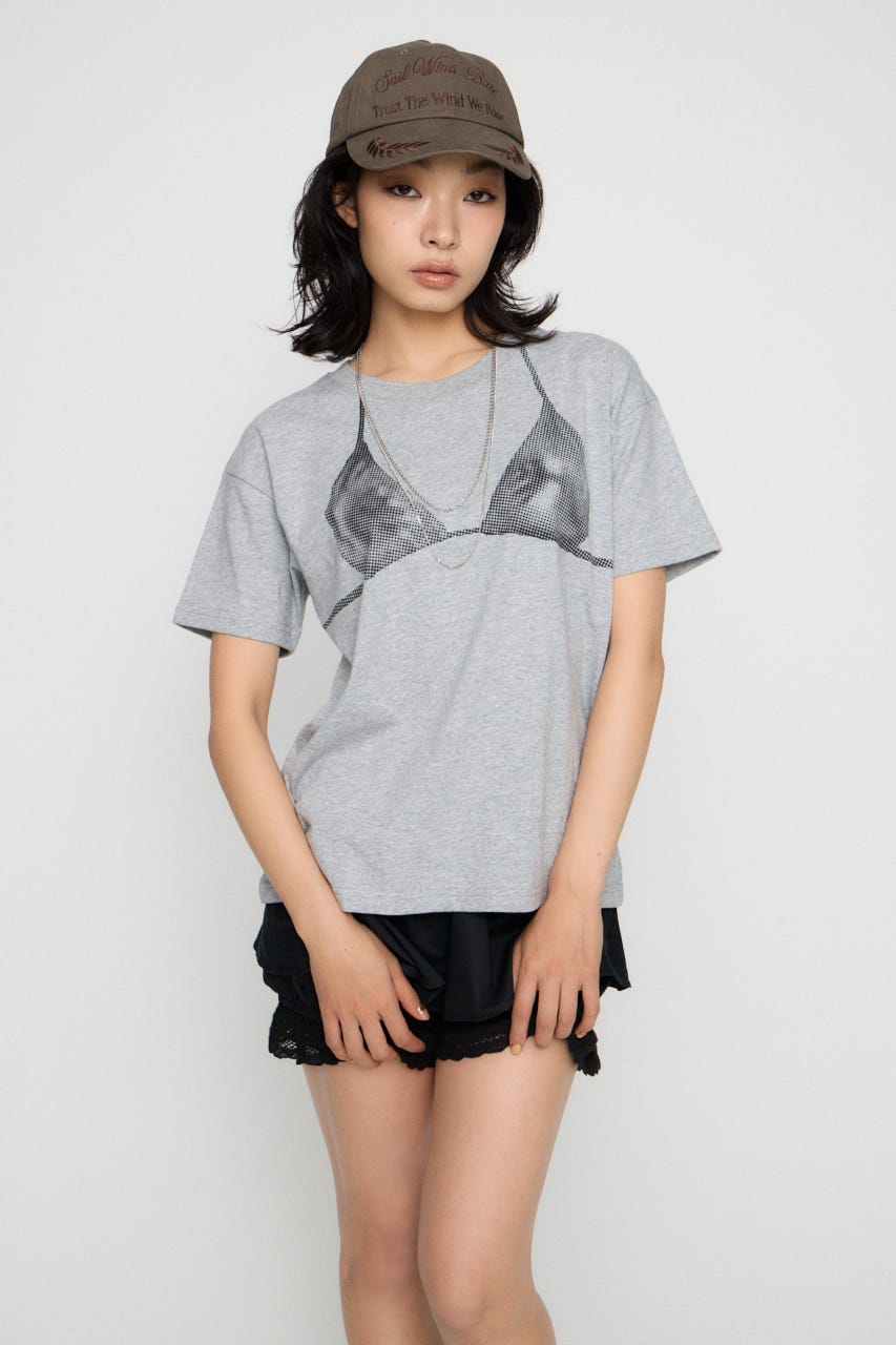 HALFTONE BRA トップス T.GRY FREE
