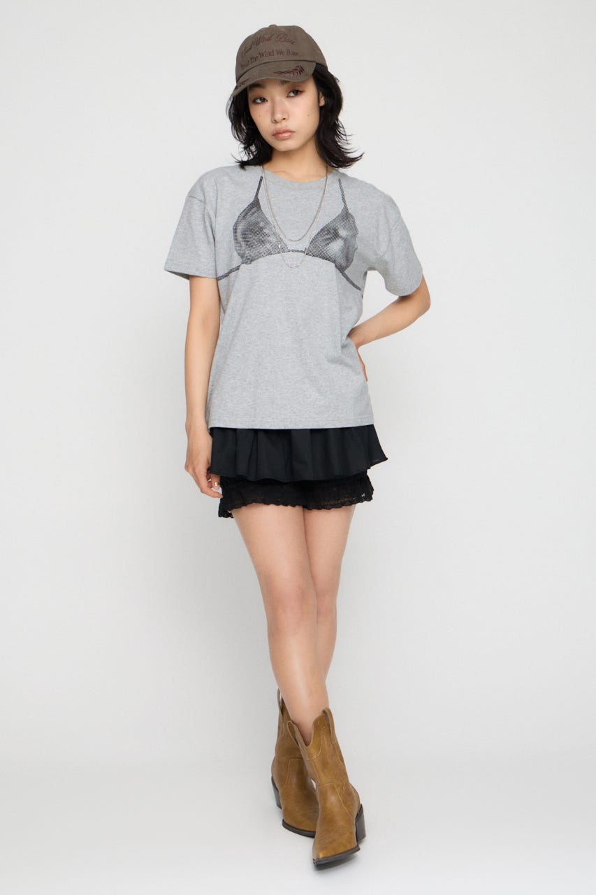 HALFTONE BRA トップス T.GRY FREE