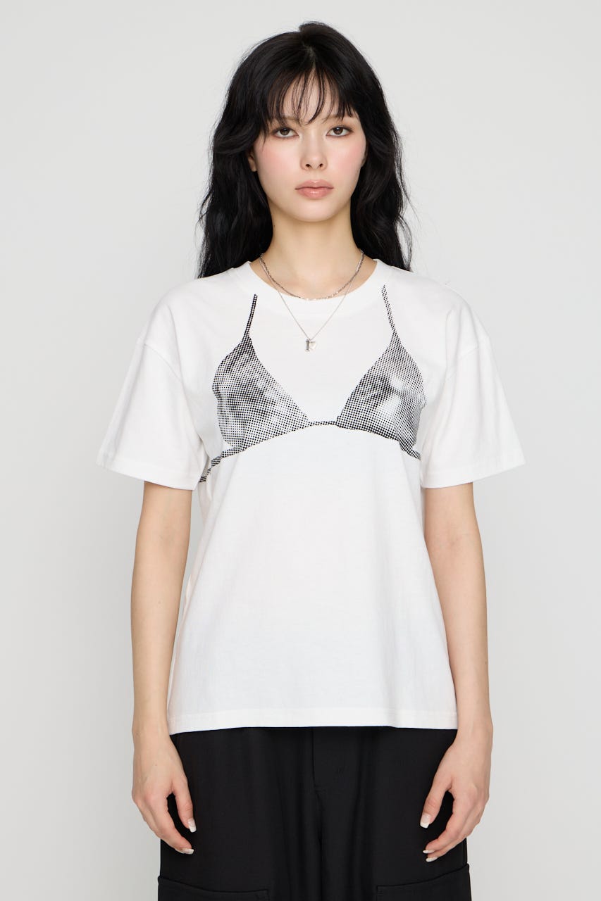 HALFTONE BRA トップス WHT FREE